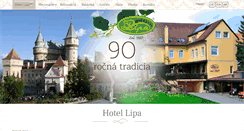 Desktop Screenshot of hotel-lipa-bojnice.sk